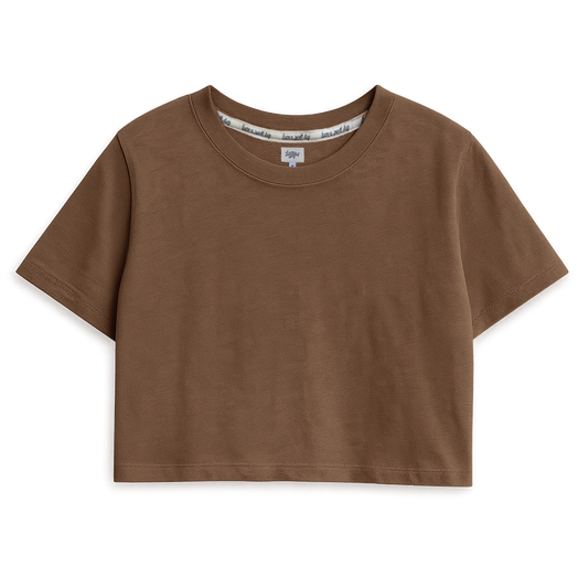 Everyday Crop Tee - Café
