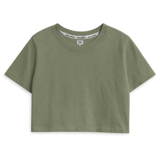 Everyday Crop Tee - Moss