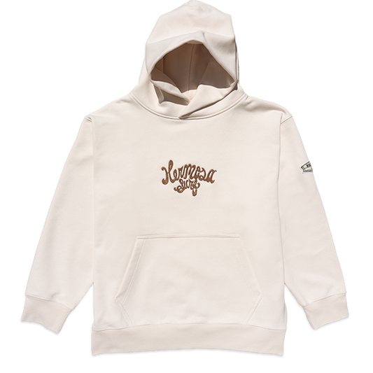 Cursive Hoodie -Cream